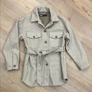 Zara Belted Coat M